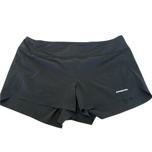 Patagonia Women’s Strider Running Shorts Black Size XL Built-in Liner Zip Pocket